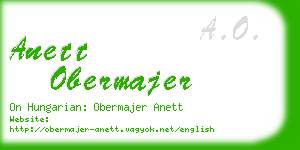 anett obermajer business card